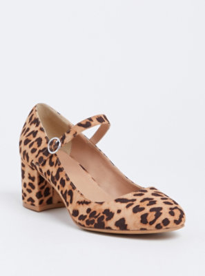 leopard mary janes