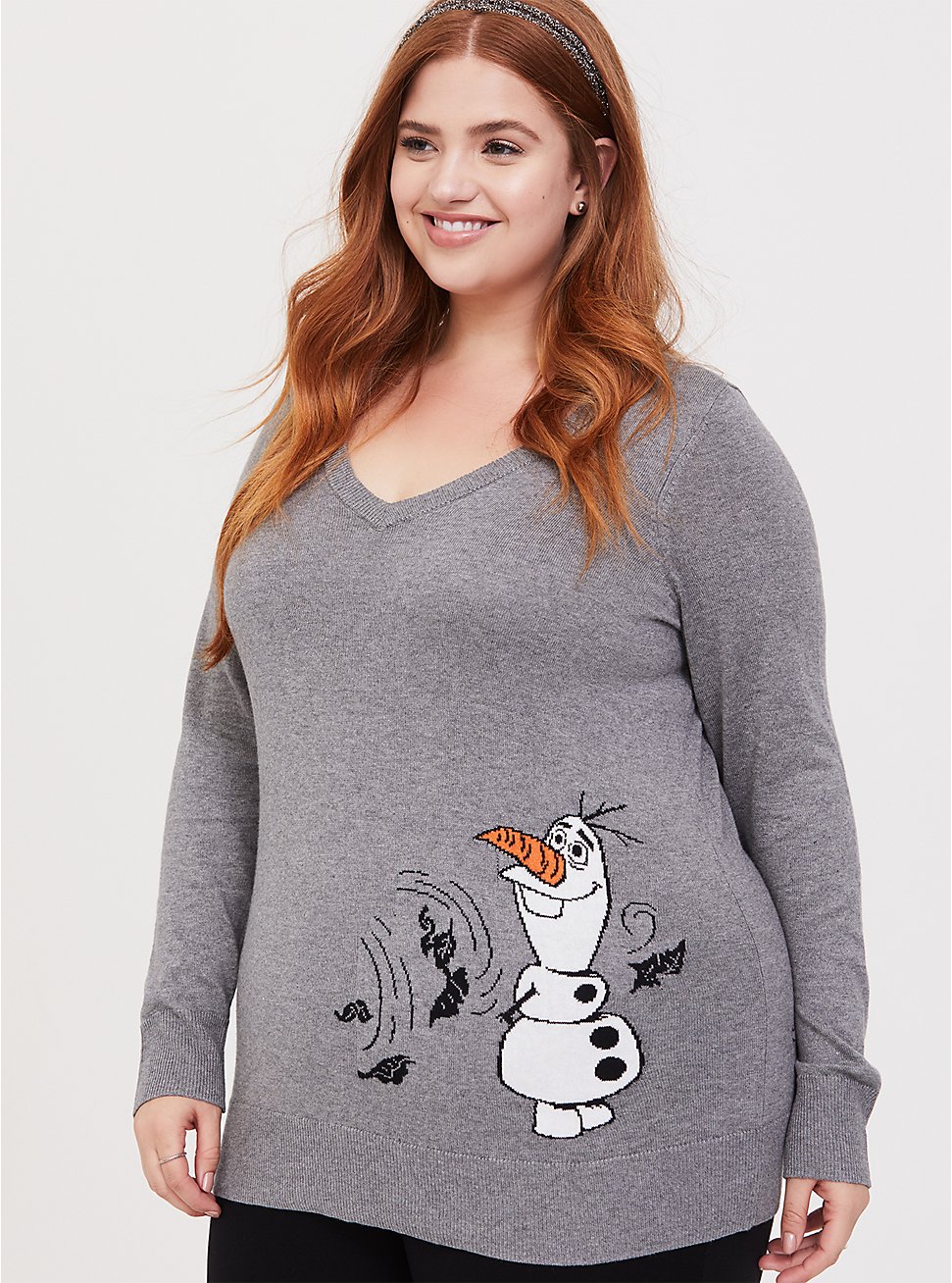 Disney Frozen 2 Olaf Grey V-Neck Sweater, , hi-res
