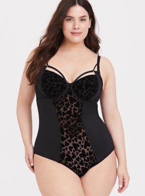 black underwire bodysuit