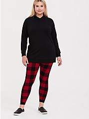 Sweater-Knit Legging - Plaid Red & Black, MULTI, hi-res