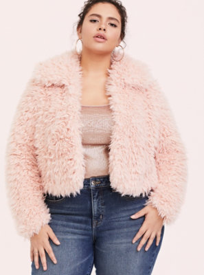 torrid pink coat