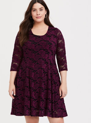 torrid burgundy lace dress