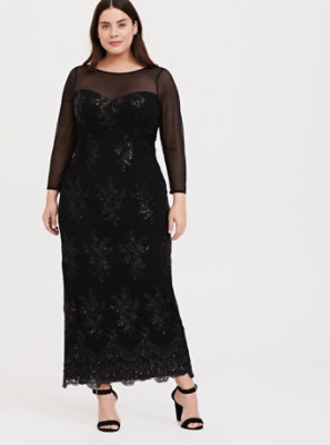 torrid black sequin dress