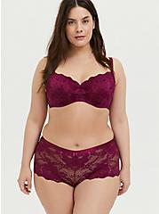 Full-Coverage Balconette Lightly Lined Exploded Floral Lace 360° Back Smoothing™ Bra, , alternate