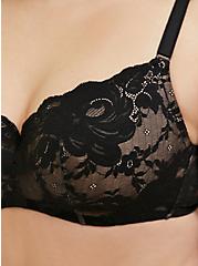 Lightly Lined Full Coverage Balconette Bra - Black Lace 360° Back Smoothing™ , RICH BLACK AND ROEBUCK BEIGE, alternate