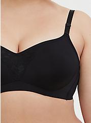 Plus Size Black 360° Back Smoothing™ Maximum Support Lightly Lined Full Coverage Bra, RICH BLACK, alternate