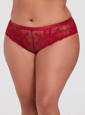 plus size red panties