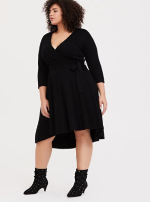 torrid black wrap dress