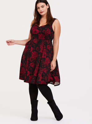 torrid black and red dress