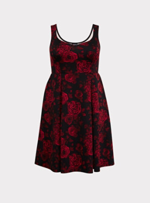 torrid black and red dress