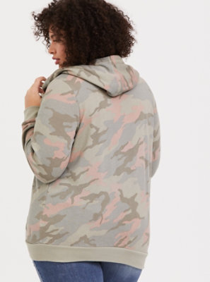 pink camo hoodie plus size