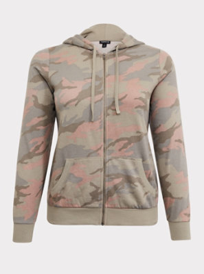 pink camo hoodie plus size