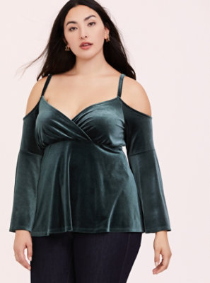 plus size velvet top