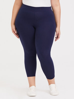 Plus Size - Crop Premium Legging - Navy - Torrid