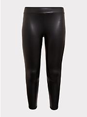 Plus Size Platinum Legging – Faux Leather Fleece Lined Black, BLACK, hi-res