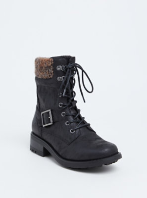 torrid black combat boots
