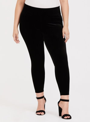 Plus Size - Velvet Pull-On Pixie Pant - Black - Torrid