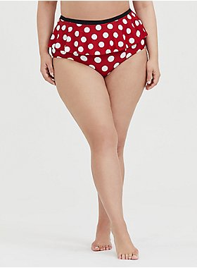Disney Minnie Mouse Peplum Tankini Top /& Swim Bottom Set
