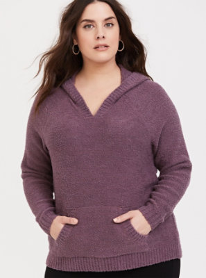 plus size fuzzy hoodie