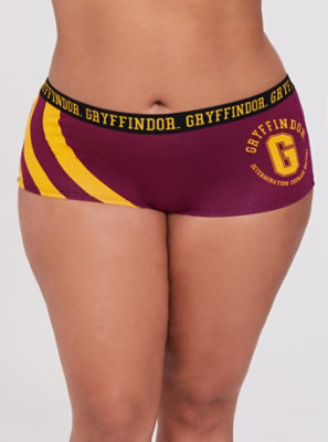 Plus Size Harry Potter Gryffindor Red Wine Cotton Boyshort Panty Torrid