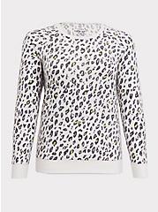 Super Soft Plush Neon Leopard Sweatshirt, LEOPARD-WHITE, hi-res