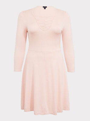 light pink skater dress