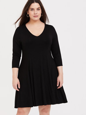 plus size trapeze dresses with sleeves