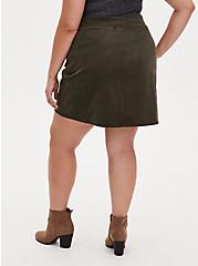 Plus Size Mini Corduroy Button-Front Skirt, DEEP DEPTHS, alternate
