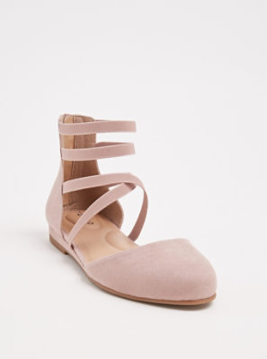 blush strappy sandals