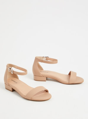 beige sandals low heel