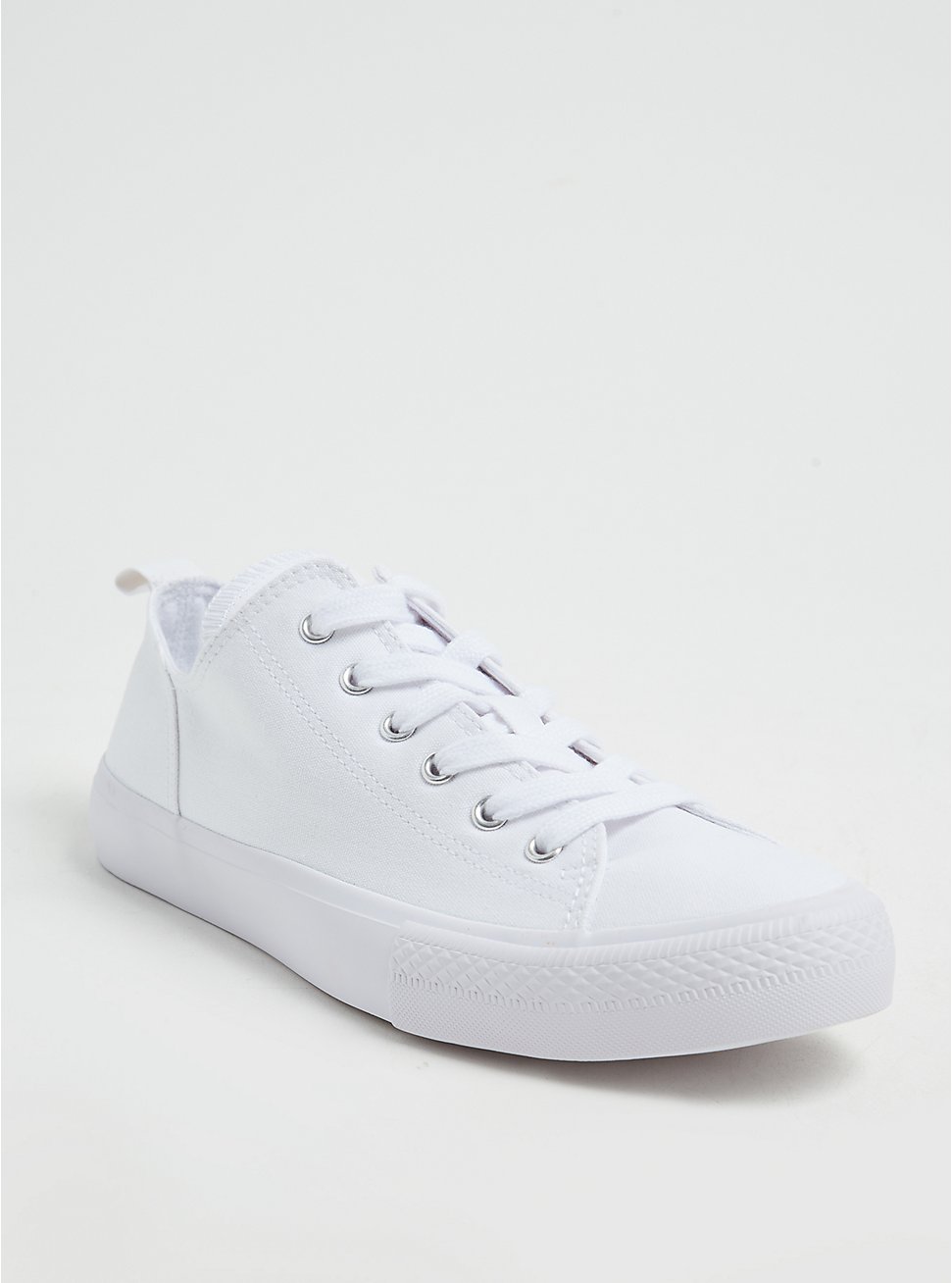 Canvas Lace-Up Sneaker (WW), WHITE CANVAS, hi-res