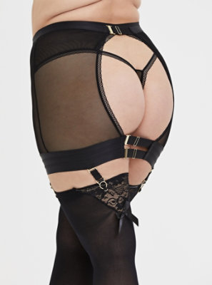 backless garter skirt