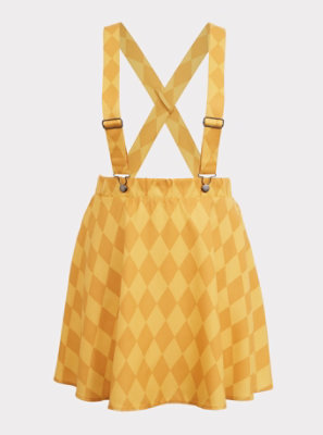 yellow overall skirt
