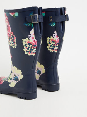 floral rain boots