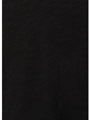 Plus Size Slim Fit V-Neck Tunic Tee - Heritage Slub Varsity Stripes Black, DEEP BLACK, alternate