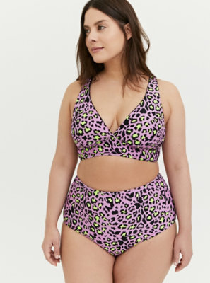 purple leopard bikini