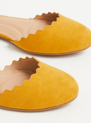 yellow flat dress shoes