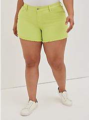 5 Inch Vintage Stretch Mid-Rise Short, LIME PUNCH, hi-res