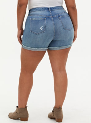 high waisted jean shorts plus size