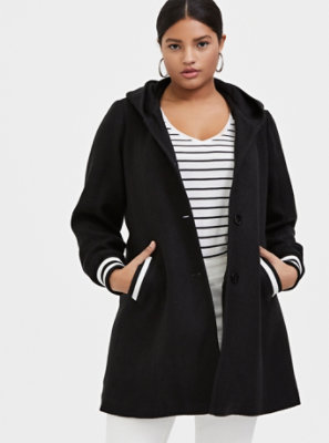 plus size longline coat