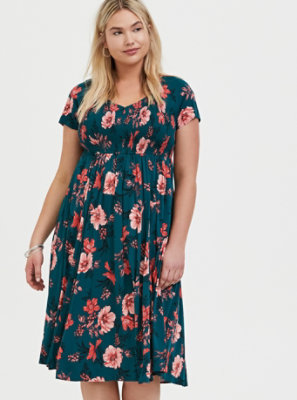 torrid teal dress