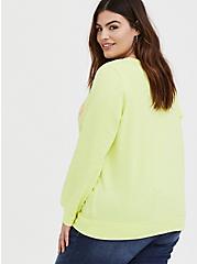 Plus Size Def Leppard World Tour Neon Yellow Fleece Sweatshirt , NEON YELLOW, alternate