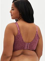 Plus Size Mauve Purple 360° Back Smoothing™ Lightly Lined Everyday Wire-Free Bra , DRIED CRANBERRY BURGUNDY, alternate