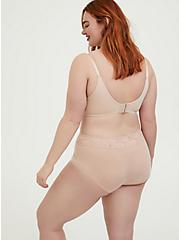 Plus Size Lightly Lined Wire-Free Nursing Bra - Microfiber Beige with 360° Back Smoothing™ , ROSE DUST, alternate