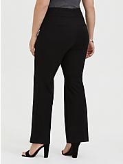 Relaxed Boot Leg Pant - Structured Twill Black , DEEP BLACK, alternate