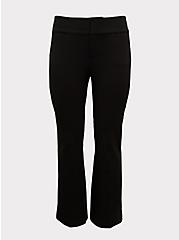 Relaxed Boot Leg Pant - Structured Twill Black , DEEP BLACK, hi-res