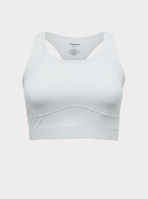 white longline sports bra