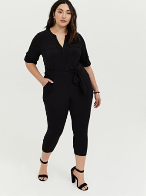 Plus Size - Harper - Black Studio Knit Jumpsuit - Torrid