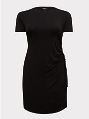 Mini Jersey Tee Shirt Dress, DEEP BLACK, hi-res