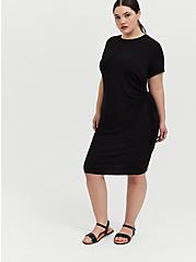 Mini Jersey Tee Shirt Dress, DEEP BLACK, hi-res